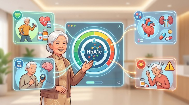 Mục tiêu HbA1c ở người cao tuổi cần được cá thể hóa theo tình trạng sức khỏe