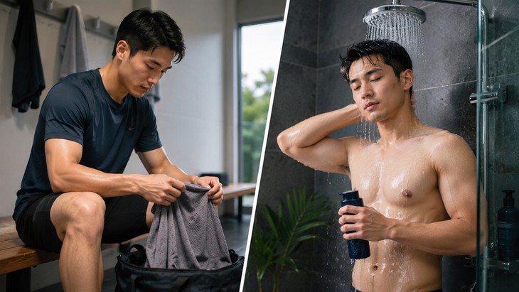 Thay đồ và tắm ngay sau khi vận động giúp giảm nguy cơ vi khuẩn xâm nhập sâu gây áp-xe da