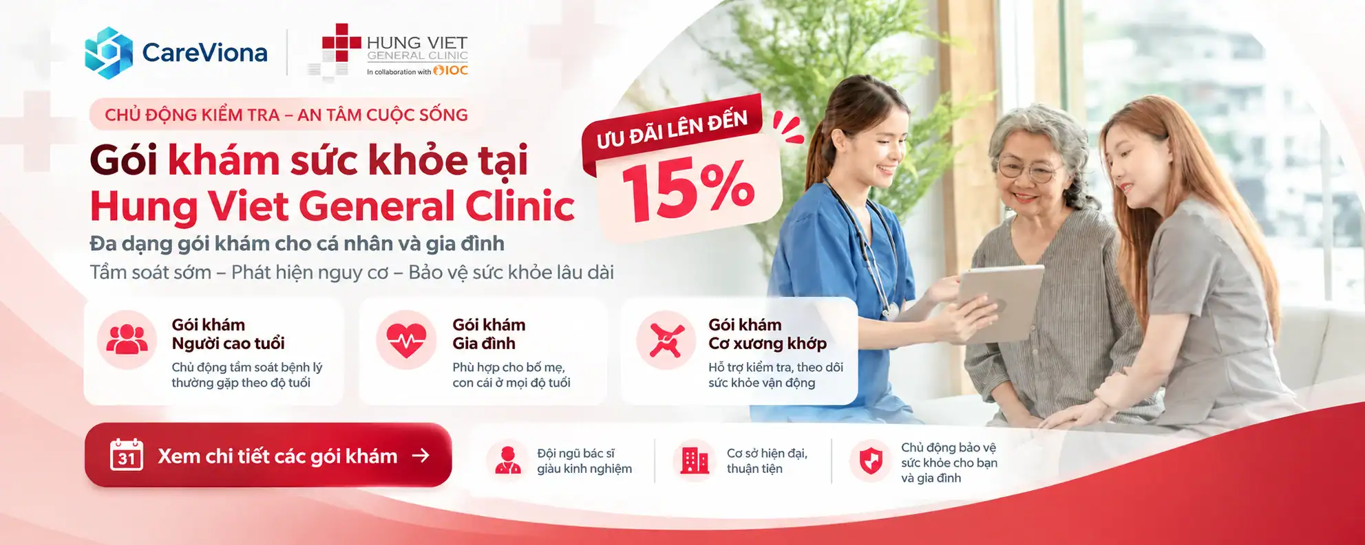 Gói khám sức khỏe tại Hung Viet General Clinic ưu đãi 15% | CareViona